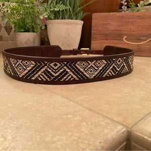 Tory Burch women straw belt